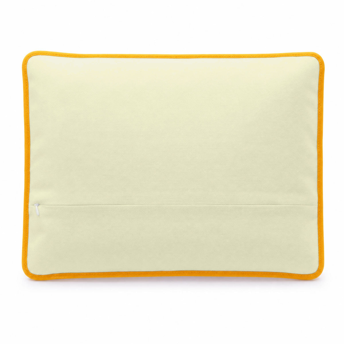 Dos imperméable du coussin de plage vintage Sirocco ’71 avec fermeture éclair invisible et finition biais orange