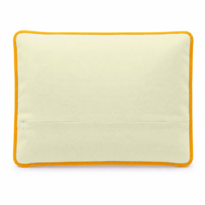 Dos imperméable du coussin de plage vintage Sirocco ’71 avec fermeture éclair invisible et finition biais orange